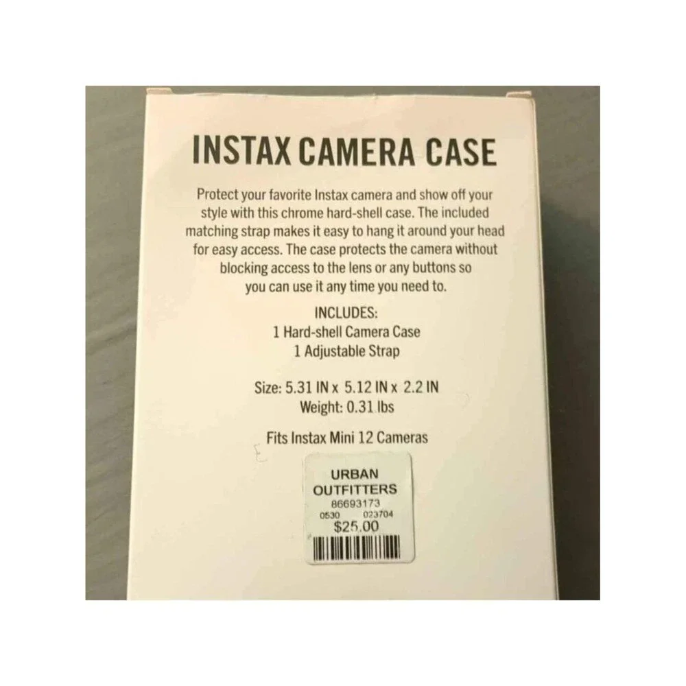 NIB Instax hard shell camera case with strap fits Mini 12 camera
